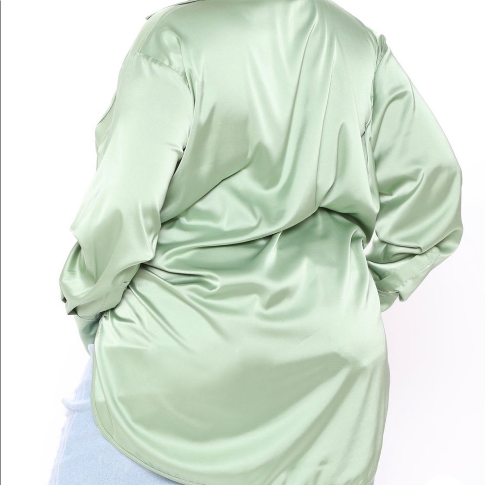 Satin Button Down Shirt